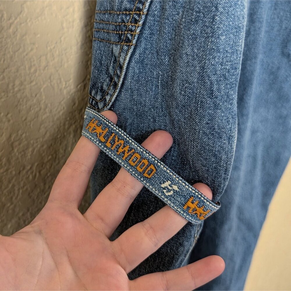 Vintage 90s Overalls Hollywood Jeans M Farm Boho Casual Concepts Tall Girl - Picture 7 of 11